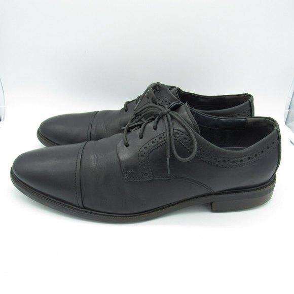 Cole Haan Men Size 10.5 Buckland Cap Toe Oxford Leather Black Dress Shoes C28881 main image 10